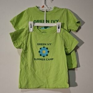 Precious Cargo Custom Made Kids Summer Camp Tee - Lime Green Size 2T & 3T
